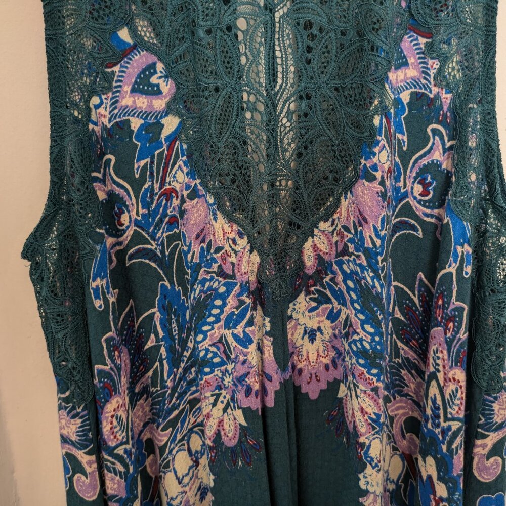 Free People Intimately Teal Green "Marsha" Slip Dress - Picture 4 of 12